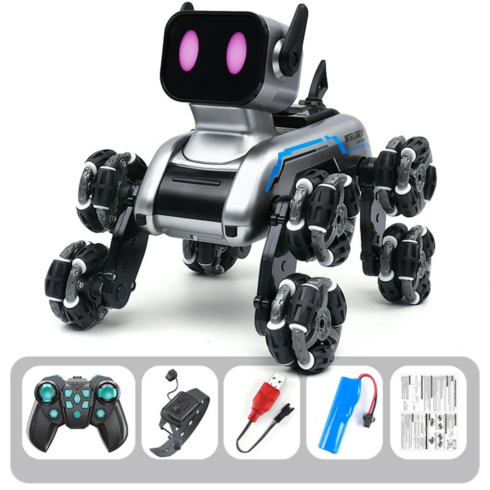 Умная игрушка-робот RC забавная перезаряжаемая собака для развлечения уникальные