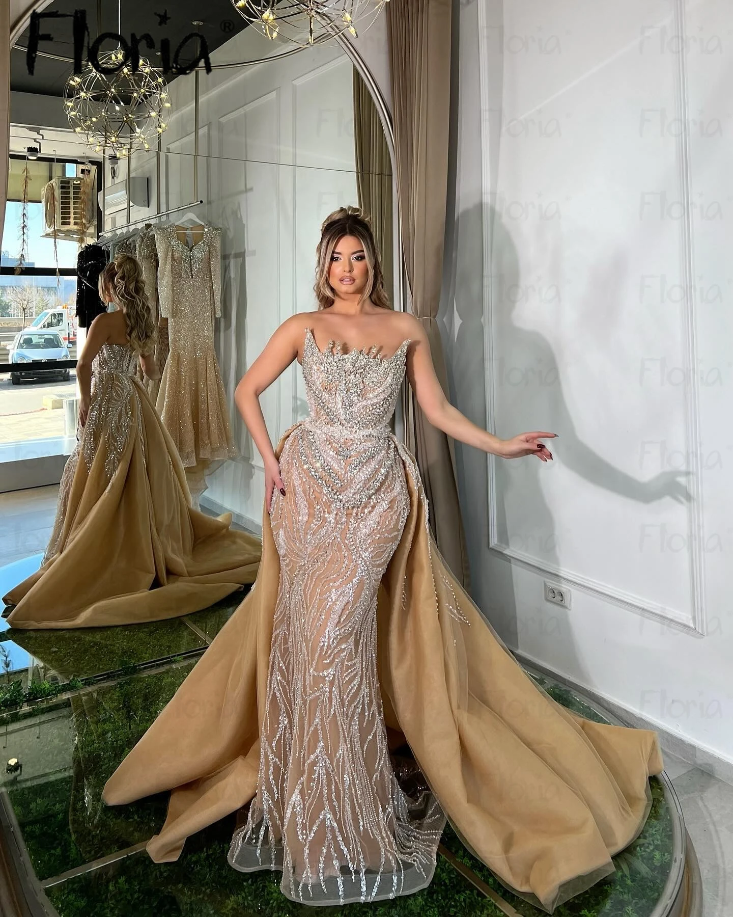 Новое поступление Роскошные Тяжелые Свадебные платья Floria ручной работы для