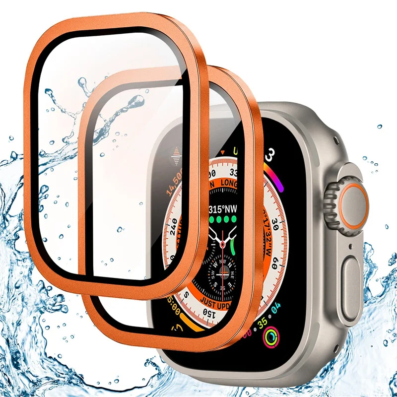 Закаленное стекло для Apple Watch Ultra 2 49 мм титановая металлическая рамка пленка