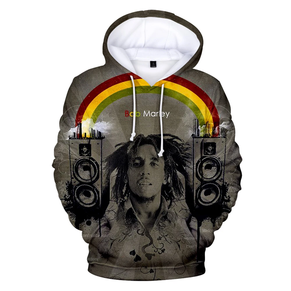 

Bob Marley 3D Print Hoodies Sweatshirts Reggae Hooded Bob Marley Pullover Unisex Fashion Oversized Hoodies