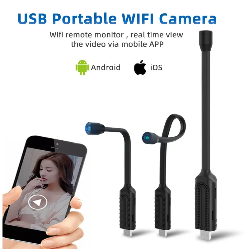 

Беспроводная сетевая мини-камера 1080P с поддержкой Wi-Fi и Usb