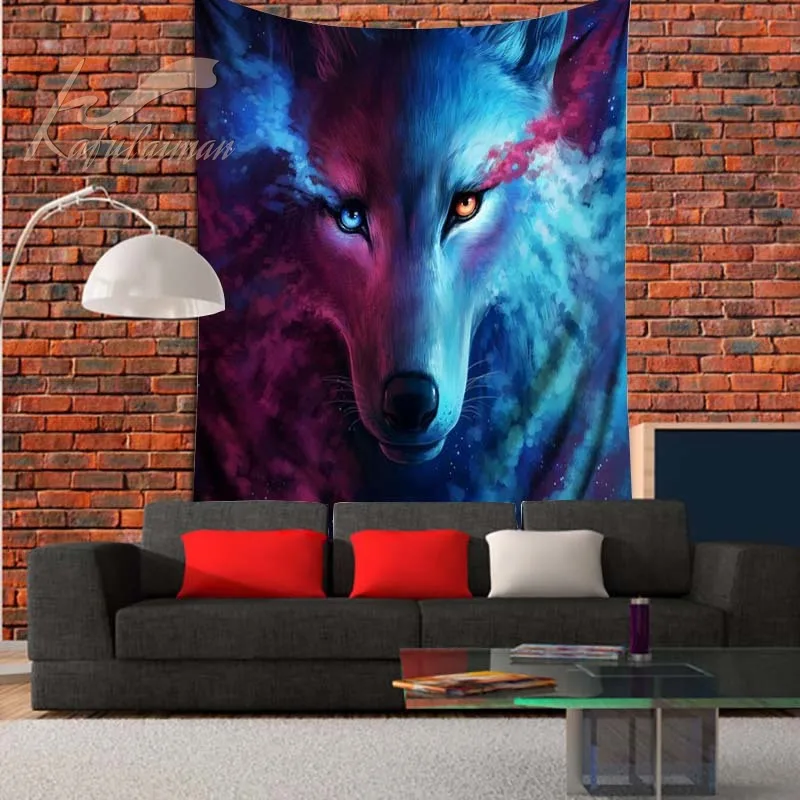 Wolf Tapestry Wild Animals Home Decoration Gift Souvenier Fantasy Wall Art for Bedroom Living Room Dropshipping |