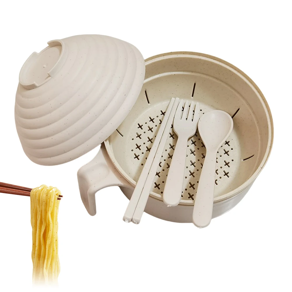 Миска для лапши в микроволновой печи с ложкой палочками еды вилкой набор мисок