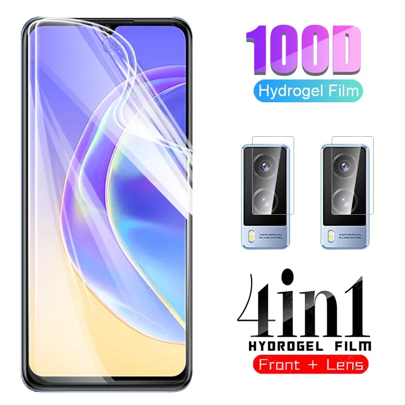 

4-в-1 Гидрогелевая мягкая пленка для vivo v21e v 21e v21 e 5G vivi viva v21e защита для задней панели объектива камеры
