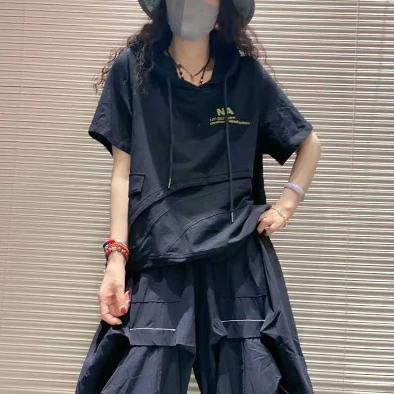 Повседневная уникальная толстовка с коротким рукавом футболка для женщин