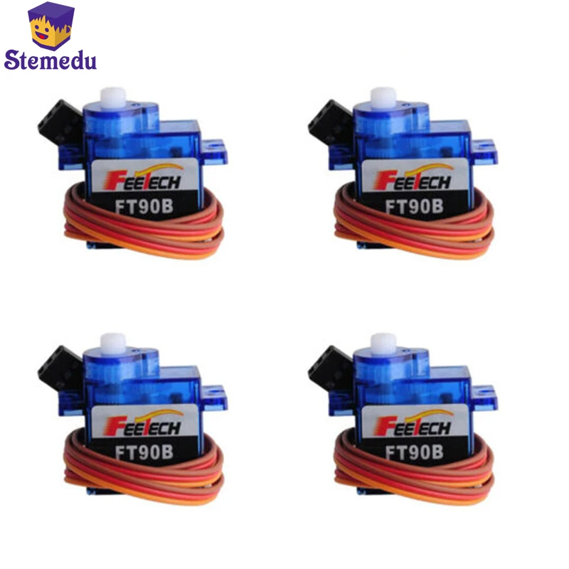 4 шт. Mini Feetech FT90B цифровой микро RC сервопривод 180 градусов 6 в 1,5 кг PWM для Trex 450 RC робот самолета вертолета