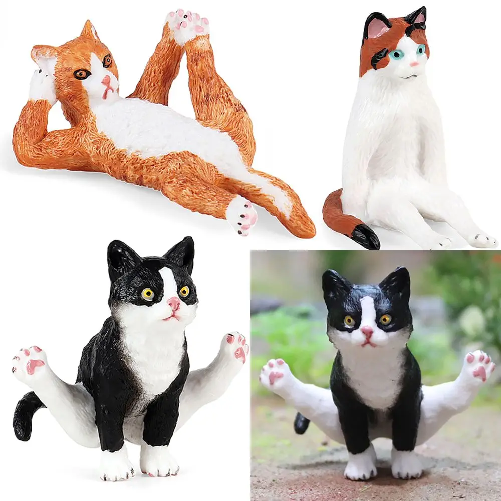 

Micro Landscape Educational Toy Kids Cognition Pet Cat Model Playing Kittens Figurine Early Learning Lifelike Farm Animal