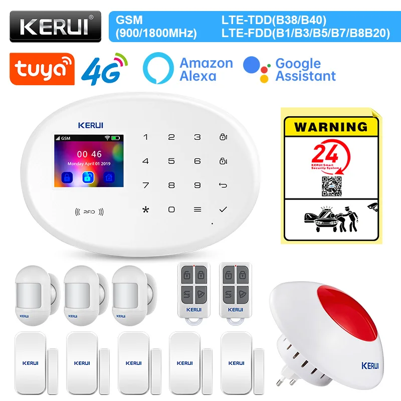 

Охранная сигнализация KERUI W20, 4G, Wi-Fi, GSM, управление через приложение