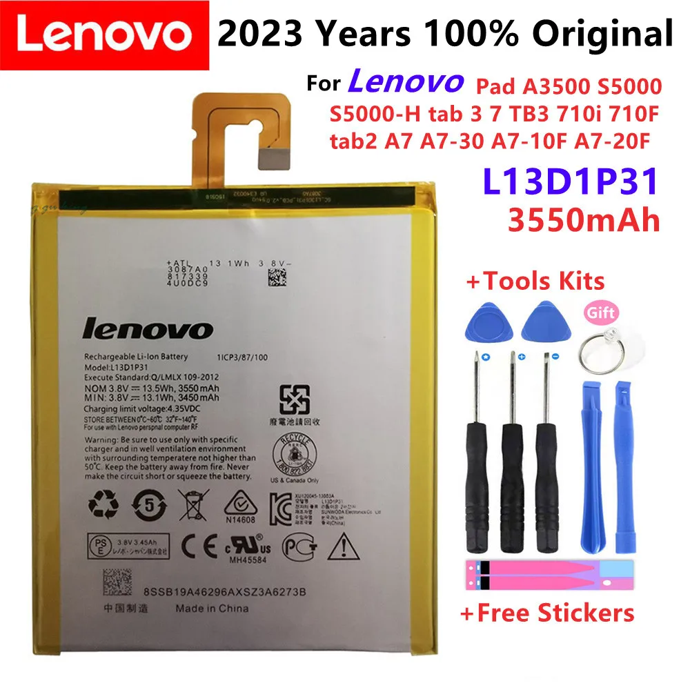 

New 100% original L13D1P31 Battery For Lenovo Pad A3500 S5000 S5000-H tab3 7 TB3 710i 710F tab 2 A7 A7-30 A7-10F A7-20F Battery