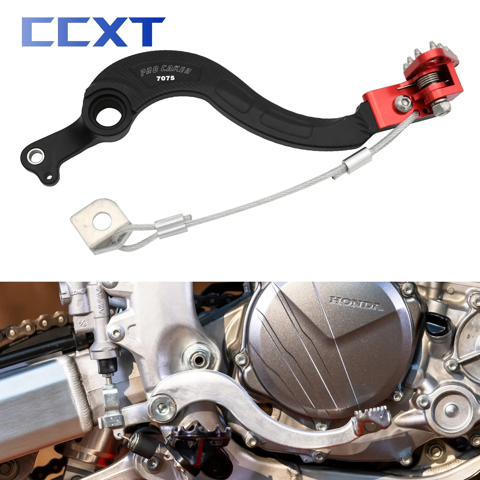 

CNC Aluminum Forged Rear Brake Pedal Lever For Honda CRF450RX 2017-2019 CRF250R CRF450R 2004-2020 CRF 250R 450R 450RX Universal