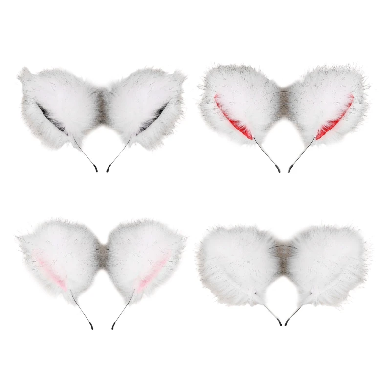 

L5YA Lolita Headband Cartoon Ear Shaped Hairhoop Cute Hair Band for Women Girl