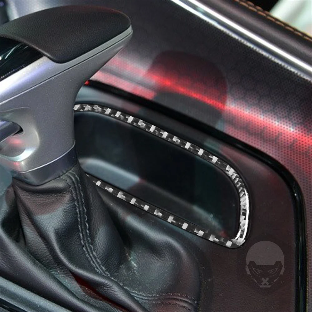 

Sticker for Dodge Challenger 2015 2016 2017 2018 2019 2020 Carbon Fiber Accessories Interior Car Gear Shift Panel Cover
