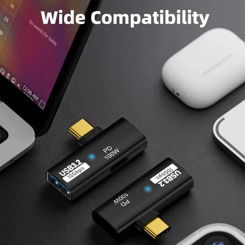 2 в 1 USB C OTG Кабель-адаптер типа C к USB3.2 10 Гбит/с PD100W Адаптер для быстрой зарядки данных для Samsung Huawei Xiaomi Ноутбук Планшет