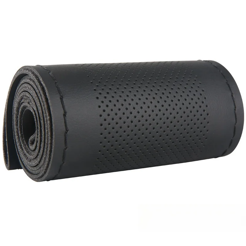 

Чехол на руль из микрофибры, сшитый вручную, износостойкий, дышащий, автомобильный чехол на руль, автомобильные аксессуары 36-38 см