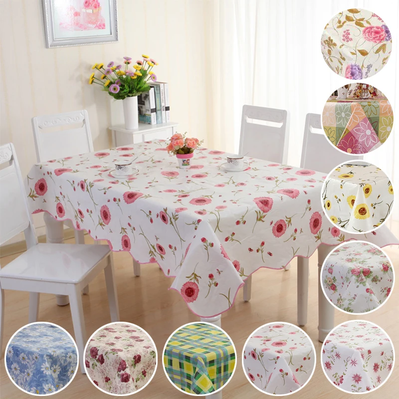 

152x106CM Table Cloth Waterproof Rectangular Square Garden Table Cover Stain Tablecloth Oilcloth Mantel Mesa Impermeable Tapete