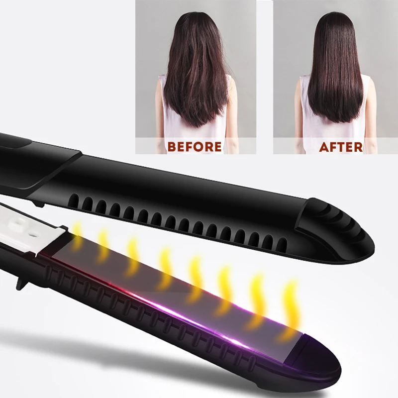 

Professional Hair Straightener Curling Curler Salon Hair Straightening Irons Tools Wet Dry Dual Use Rapidly Heating Thermostatic