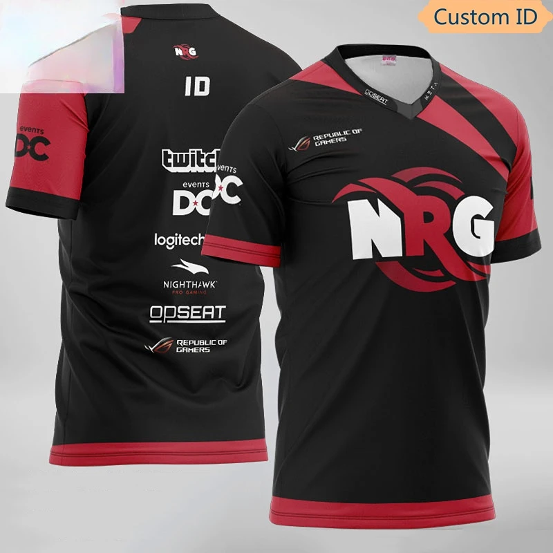 Летняя дышащая футболка для мужчин и женщин с 3D принтом CSGO NRG ESports