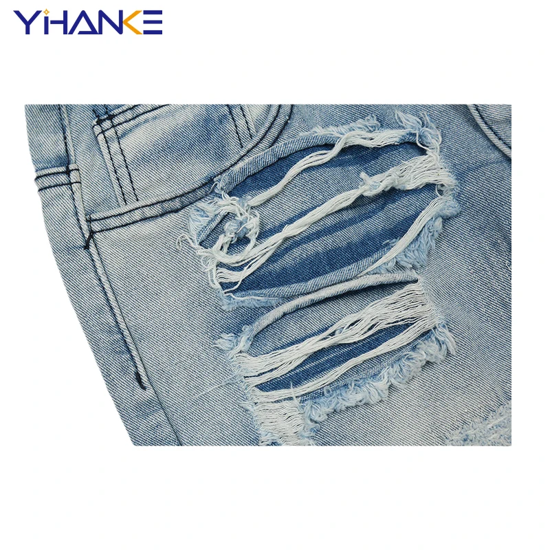 Fashionable Men's High Street Hip-hop Distressed Worn-out Loose Wide-leg Flared Jeans Skateboard Pants Streetwear Мужские джинсы