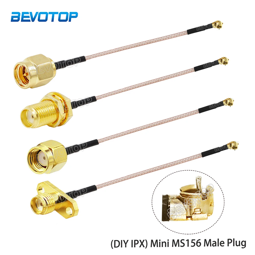 

10Pcs/Lot DIY IPX Mini MS156 Male Plug to SMA Connector RG178 Cable RF Coaxial Pigtail Extension Jumper for LTE Modem Yota LU150
