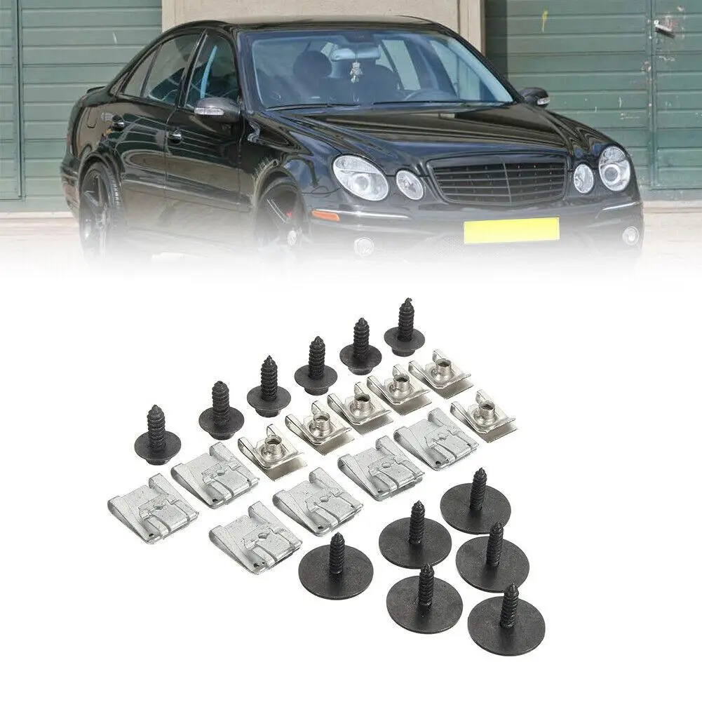 

24pcs Car Engine Undertray Clips Screws Under Guard Plate Buckle Compatible For E Class W211 MC3003T7X24 Mc3003