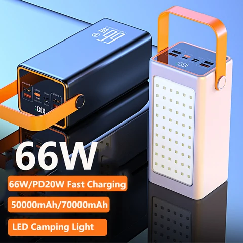 Внешний аккумулятор для Huawei P40, 70000 мАч, 66 Вт