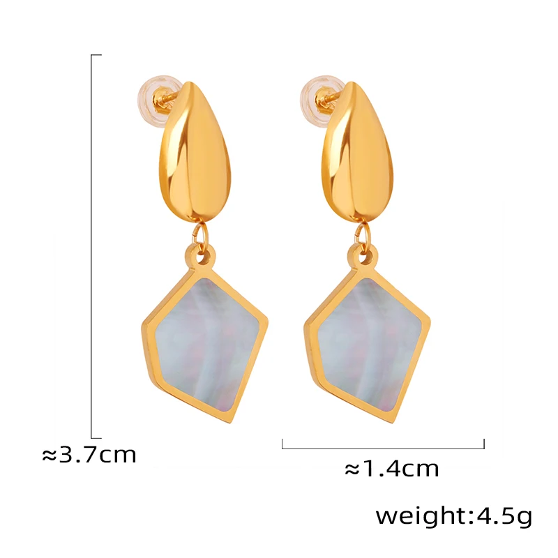 Женские серьги-подвески с натуральным камнем