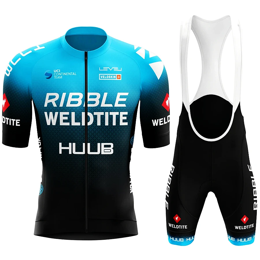 

2022 New Cycling Jersey Set Men HUUB Ribble Weldtite Cycling Clothing Bicycle Bib Shorts Bike Clothes Mtb Maillot Ropa Ciclismo