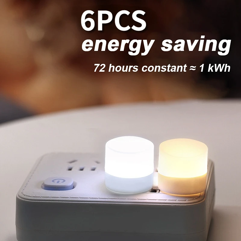 

6 шт., USB-светодиодные лампы для чтения, 5 В, 1 Вт