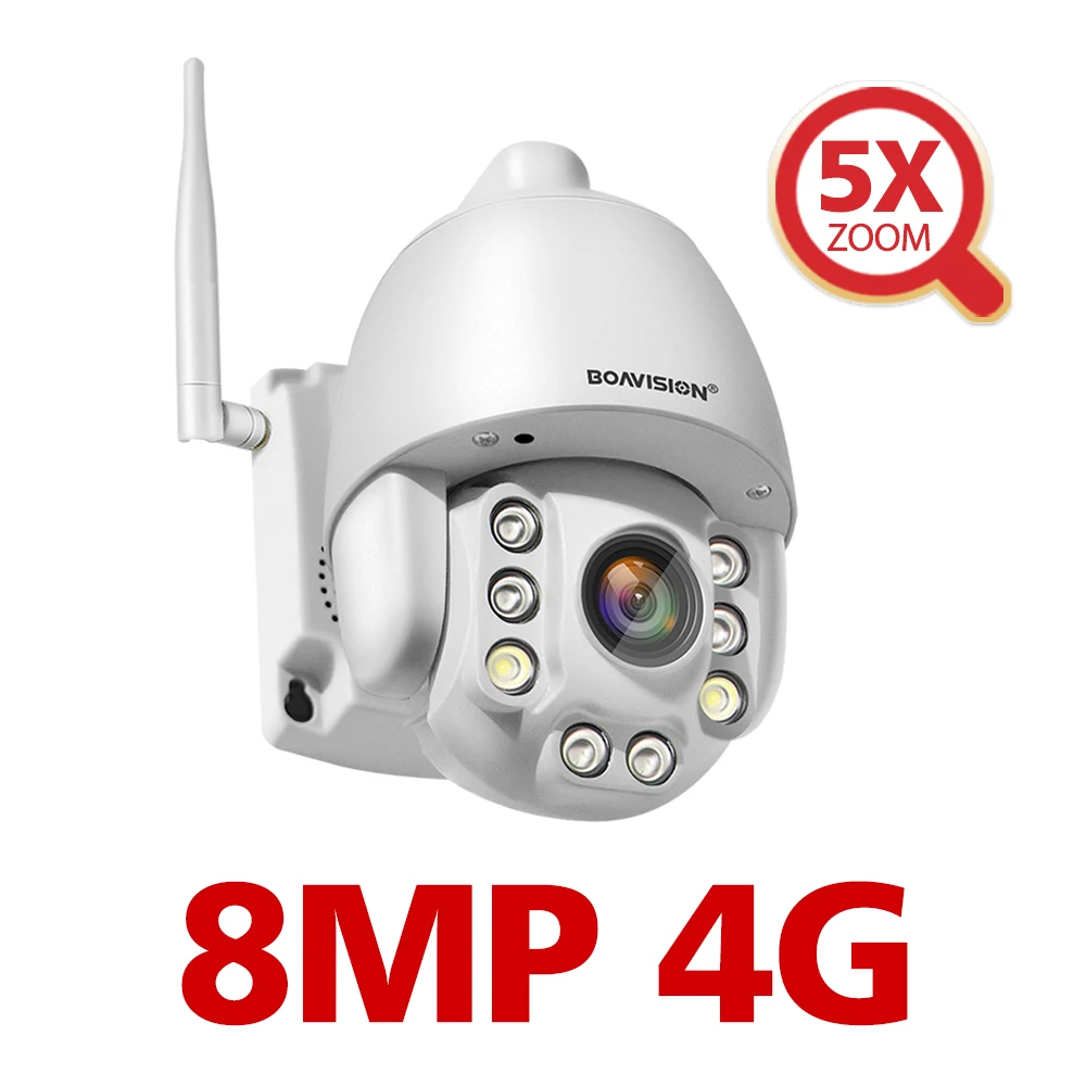 CamHi Boavision PTZ 8Mp 2.7-13.5mm 5x Optical Zoom 4G IP camera