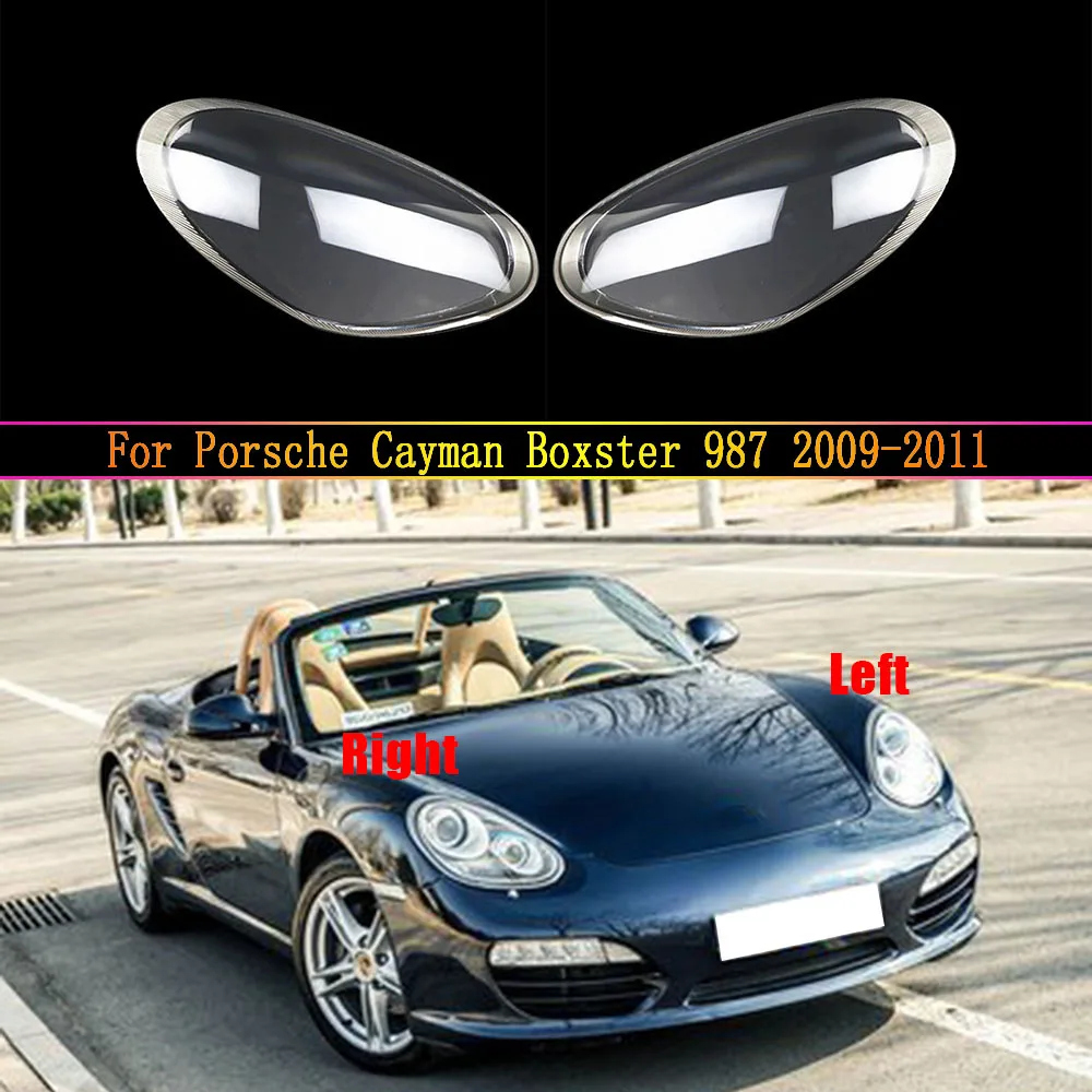 

Car Front Headlight Cover Lamp Headlamp Cover Shell Mask Lampshade Lens Glass For Porsche Cayman Boxster 987 2009~2011 Xenon