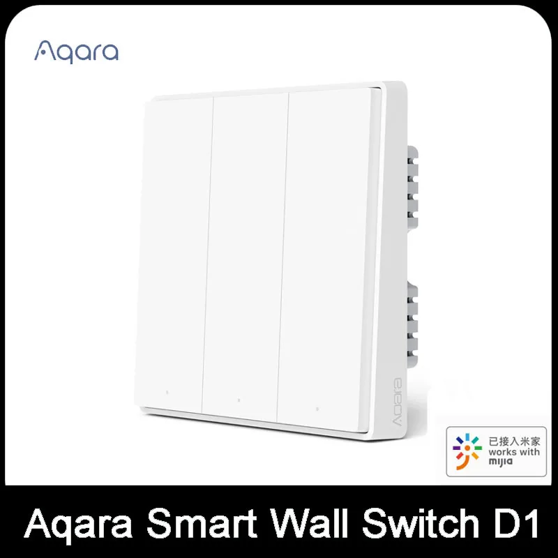 

Умный выключатель Aqara D1, выключатель с дистанционным управлением, ZiGBee, Wi-Fi, работает с приложением mi jia Mi Home