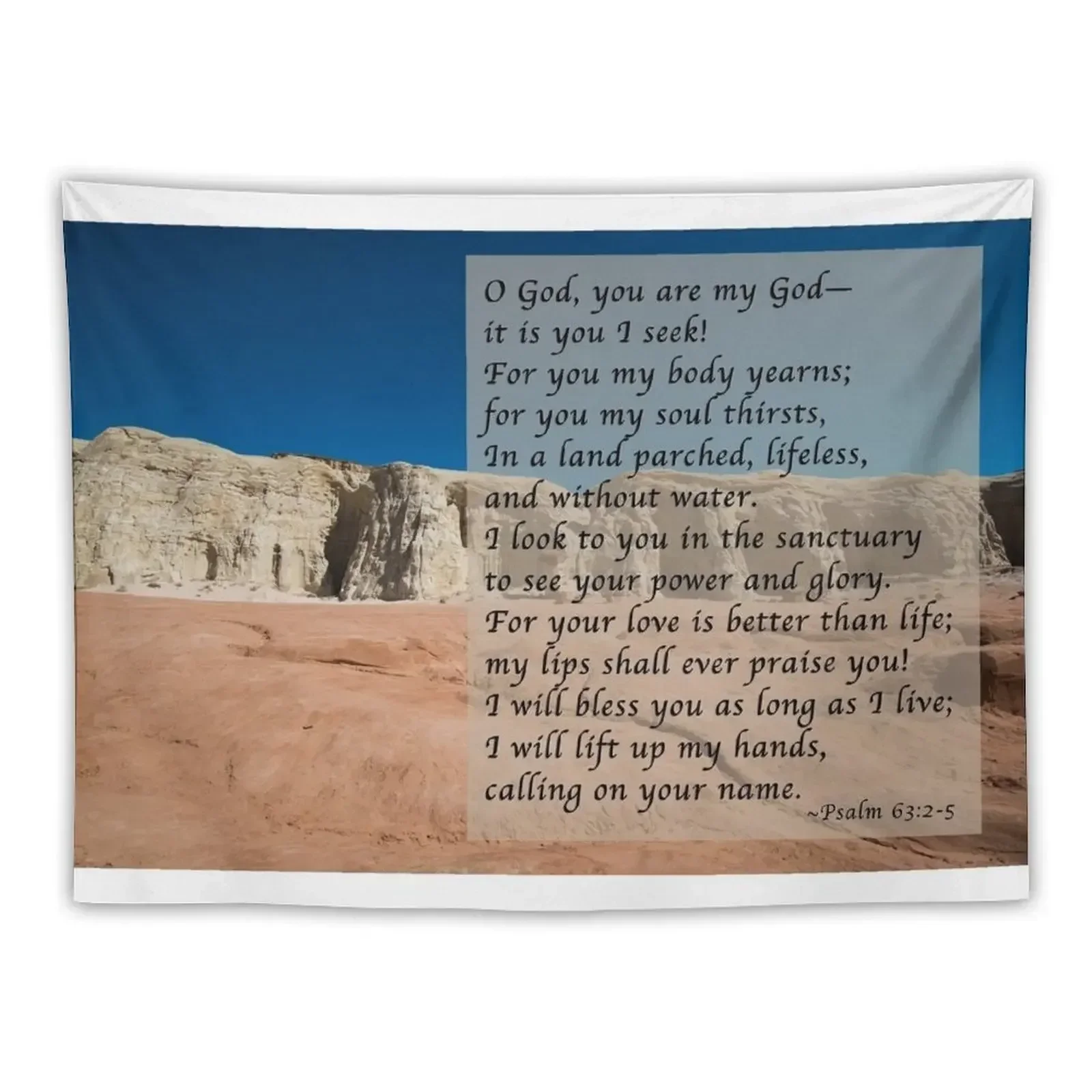 Псалом 63:2-5 &quotДля тебя моя душа тристы&quot гобелен украшение на стену настенный