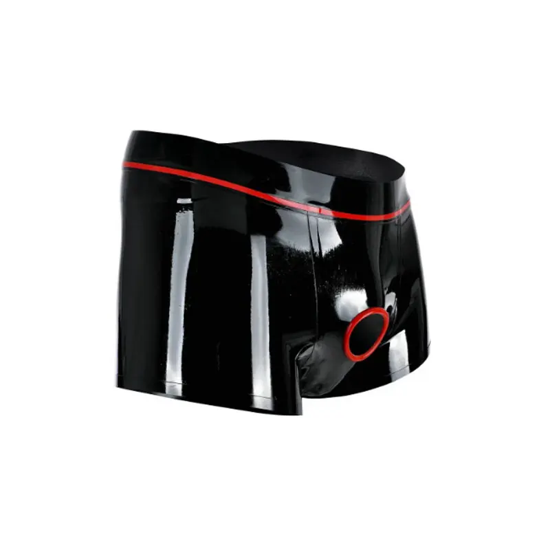 Латексное сексуальное мужское нижнее белье ручной работы резиновые трусы с