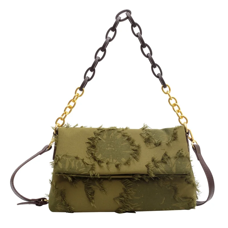 

Casual Brand Crossbody Bags for Women Tassel Canvas Shoulder Bag 2023 Hit Winter New Women's Designer Chains Handbags and Purses