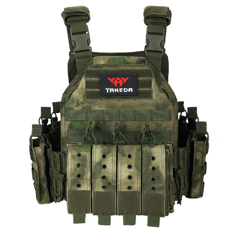 YAKEDA 1000D Nylon Plate Carrier Tactical Vest Outdoor Hunting Protective Adjustable MODULAR Vest for Airsoft Combat Accessories