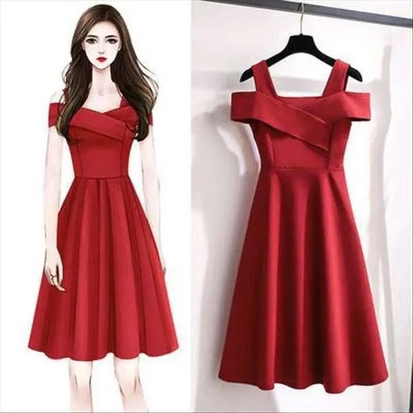 

Large Size Dresses Womens Clothing Fat Sister Fashion Elegant Dress Female Belly