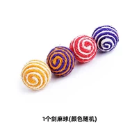 cat toy ball teasing cat sisal ball molars bite resistant scratching sound bites large ball feather pet cat toy