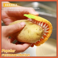1pcscolorful carrot shaped cleaning brush fruit vegetable brush easy for potato kitchen home gadgets kitchen brush