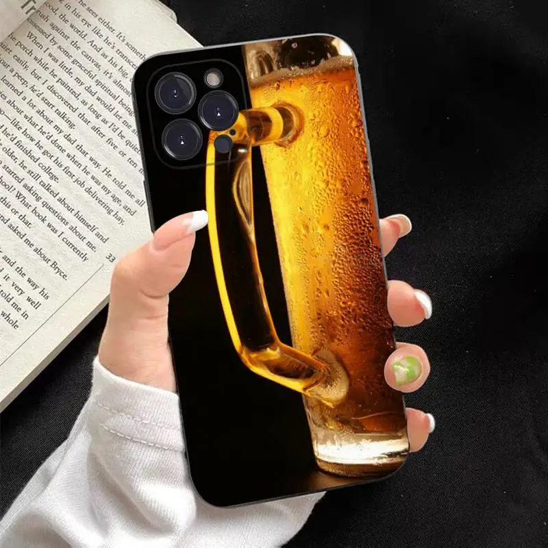 y z alkoholem piwa Silikonowe etui na telefon do iphone 14 13 12 11 Pro Mini XS MAX 8 7 6 Plus X XR Cover