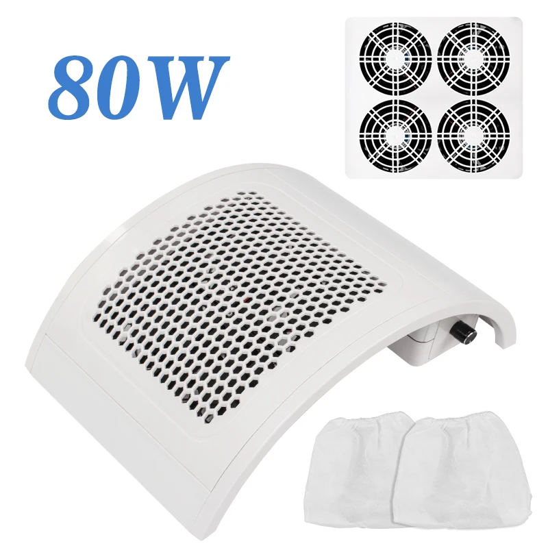 80 Вт пылесос для ногтей высокая мощность пылеуловитель с четырьмя всасывающие