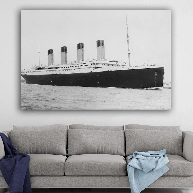 Винтажный титановый корабль 90-х знаковая фотография морской Плакат Картина на