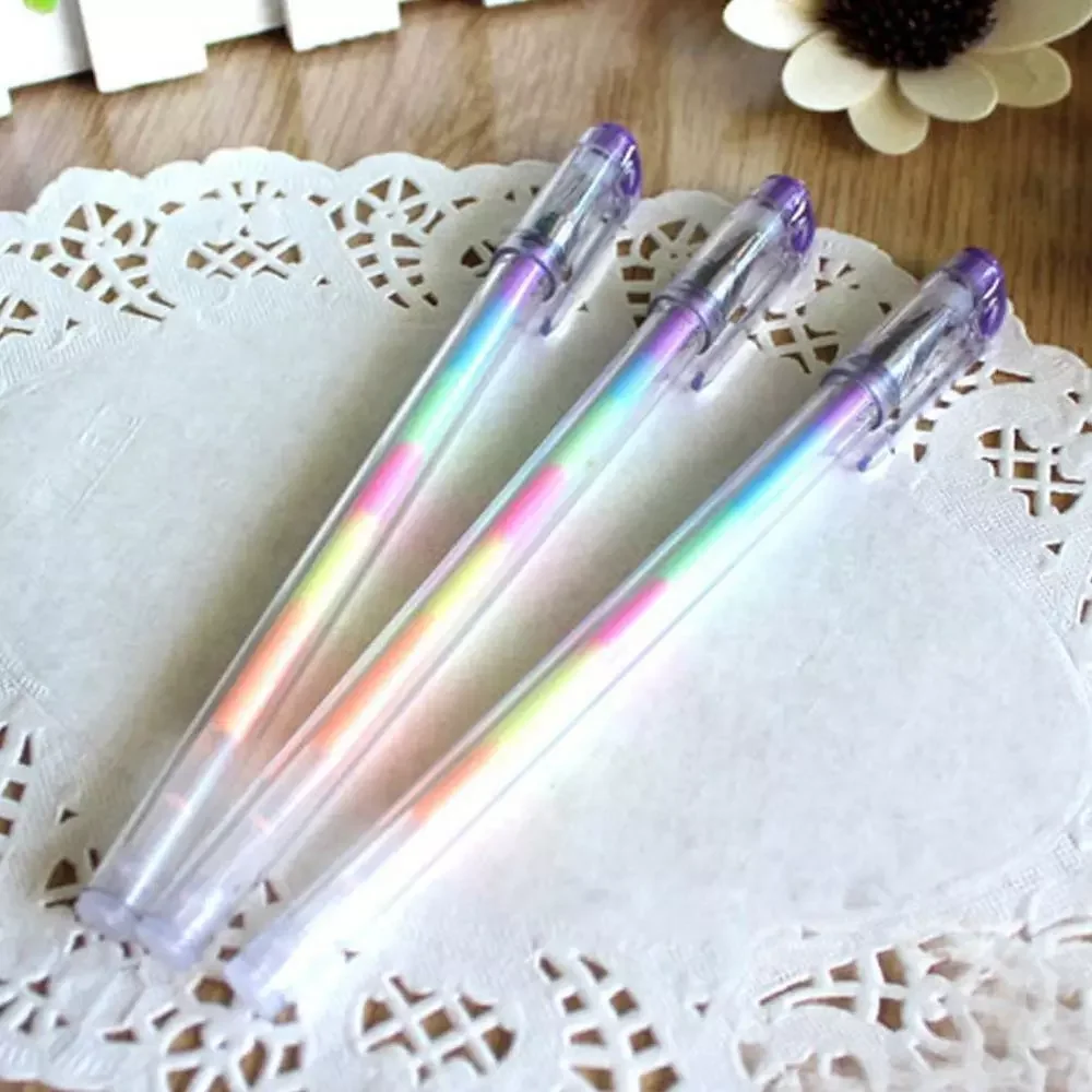 

10 PCS/lot Creative Multi Color Rainbow Refill Highlighters Painting Ball Pen Fluorescent Gel Point Pen Graffiti Students R Z8N6