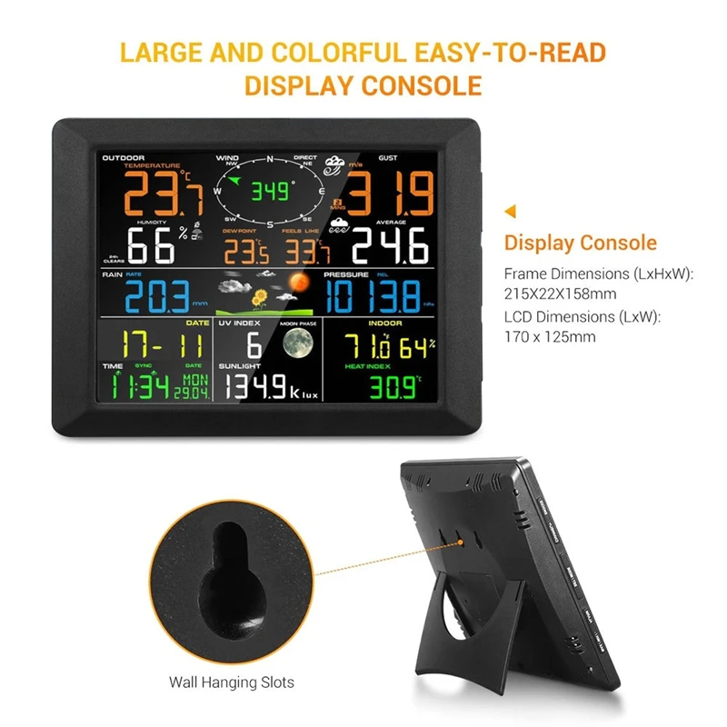 Беспроводная метеостанция на солнечной энергии измеритель температуры и