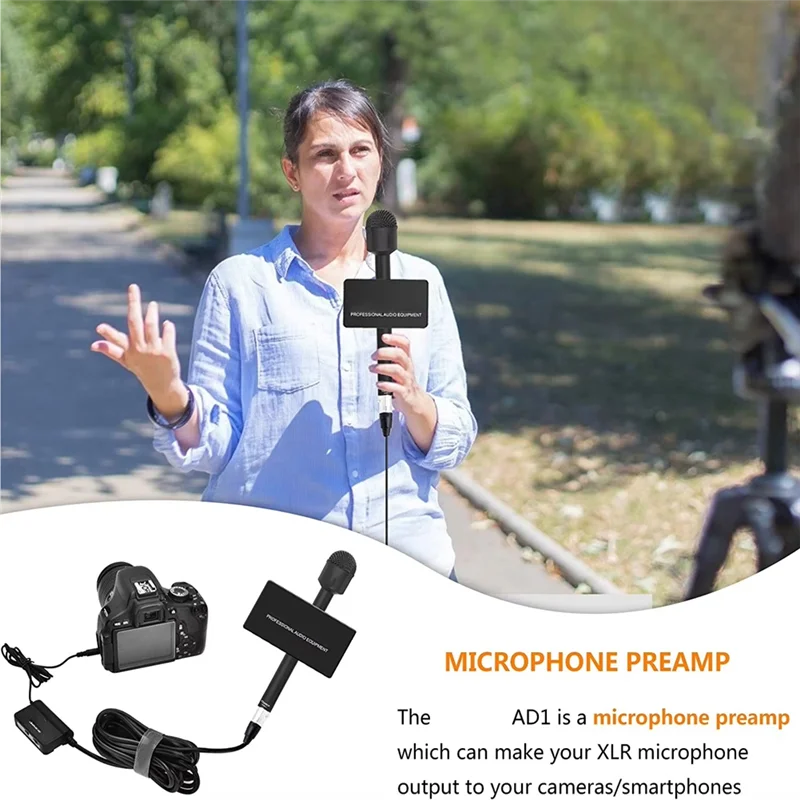 Фото Для смартфона, DSLR-камеры, видеокамеры, совместимого адаптера XLR на 3,5 мм-LINKFLEX AD1, микрофон, предусилитель, аудиоустройство №3