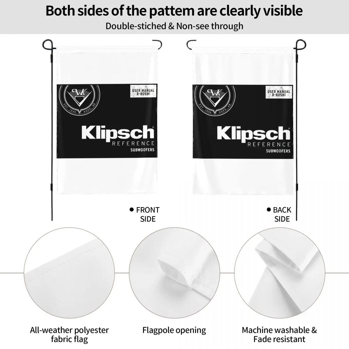 Украшение для сада Klipsch флаг с двусторонним принтом