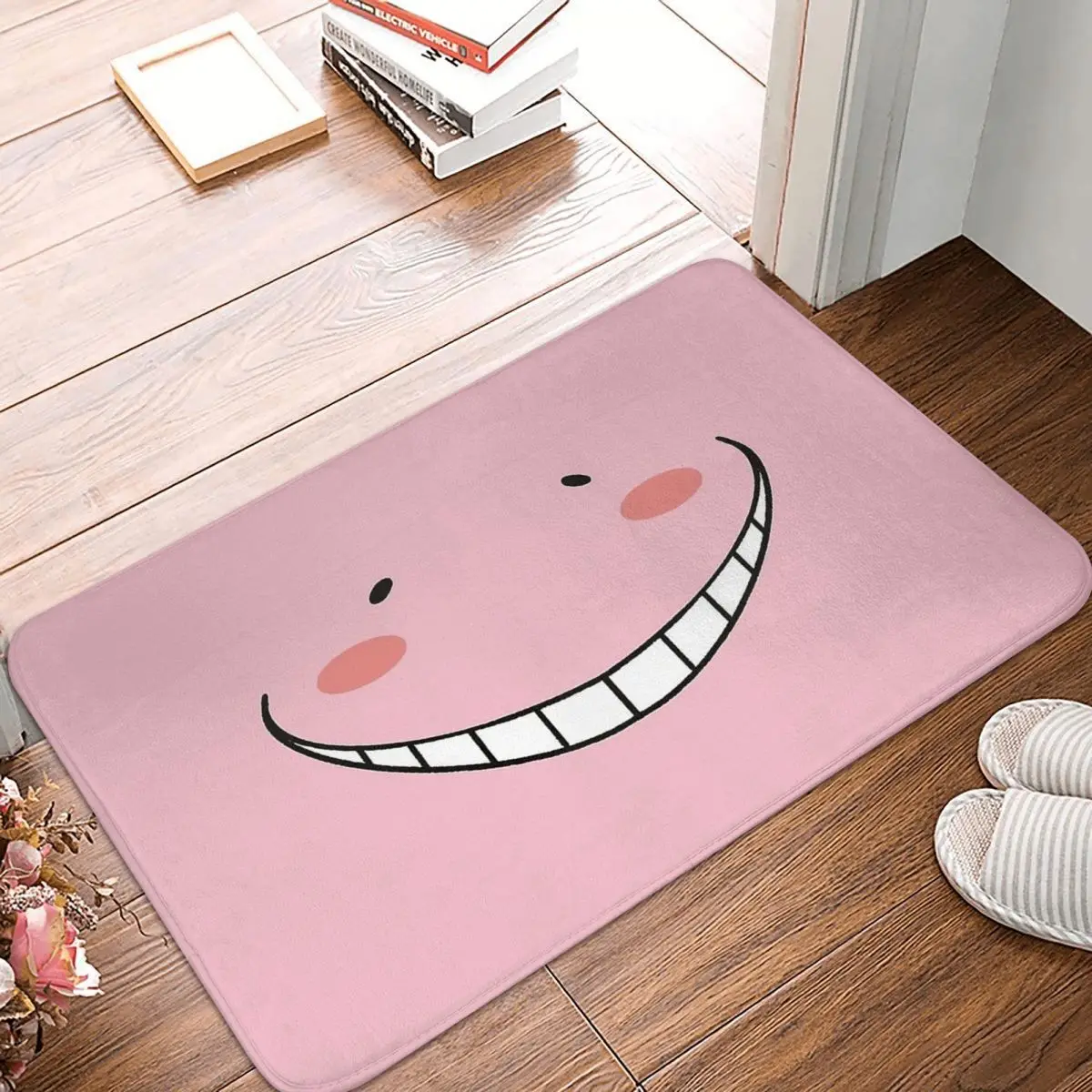 

Assassination Classroom Octopus Teacher Anti-Slip Doormat Bath Mat Pink Koro Sensei Hallway Carpet Welcome Rug Home Decor