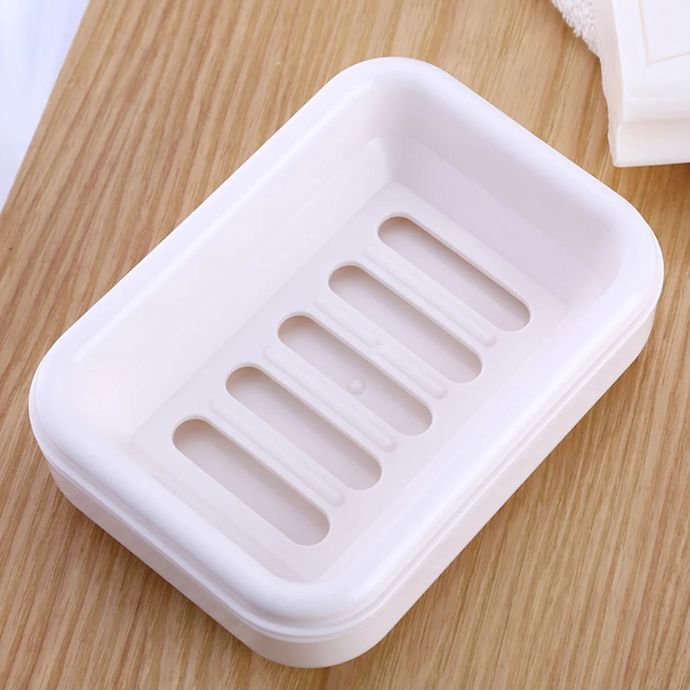 

Soap Holder Travel Dish Container Bar Case Box Lid Bathroom Shower Storage Clear Saver Drain Tray Draining Kitchen Dishes Sponge