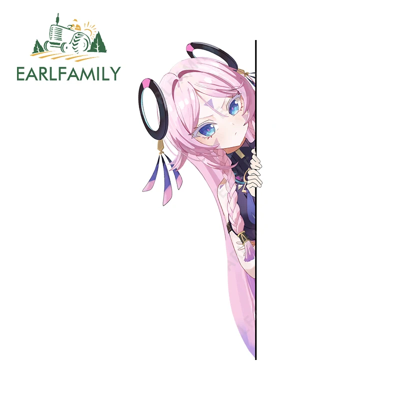 

EARLFAMILY Genshin Impact Ganyu Peek автомобильные наклейки солнцезащитный крем виниловые наклейки с героями мультфильмов устойчивые к царапинам ноутбук аксессуары