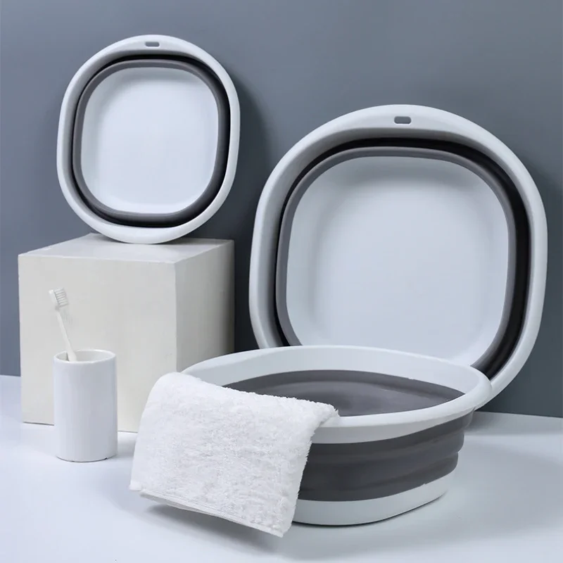 

Plastic Folding Basins Portable Wash Basins Folding Laundry Tub Adult Baby Bath Basin Bathroom Kitchen Accessories Wash Basin