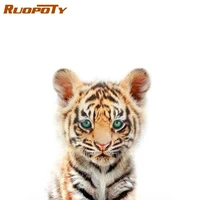 ruopoty tiger animal painting by numbers kits handmade unique gift 40x50cm frame on canvas acrylic oil picture home decor arts